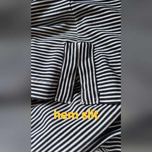 Chicos Black Stripe T-Shirt Size XL - Picture 5 of 5